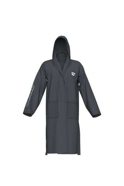 ARENA Zeal Robe/Asphalt-White Adult Bathrobe