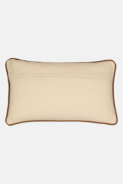 Muy Mucho Piping Contrast Cushion, Off White