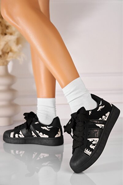 Joana Γυναικεία Μαύρα Adidas Anezka Οικολογικό Δέρμα