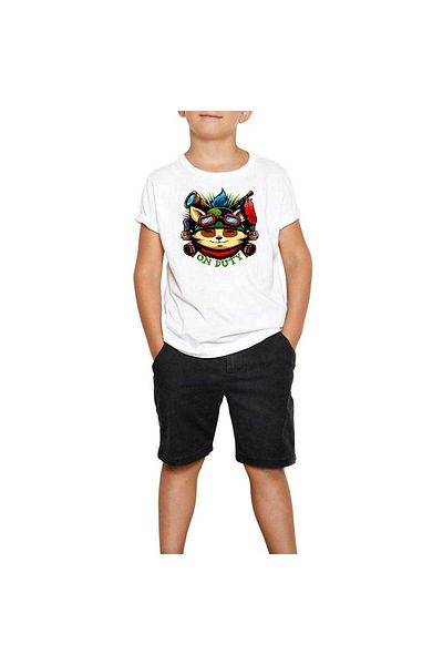 Z zepplin Lol Teemo on Duty White Kids T-Shirt