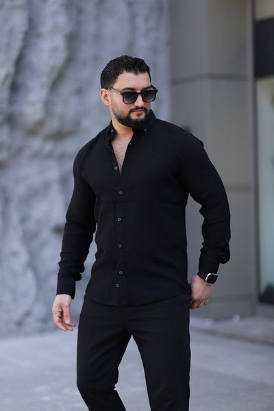 Klothy Ανδρικό καλοκαιρινό πουκάμισο 100% βαμβακερό πλυμένο με λεπτή εφαρμογή 2470
