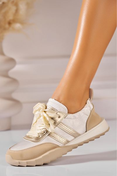 Joana Women's Sneakers Textile Beige Naysha