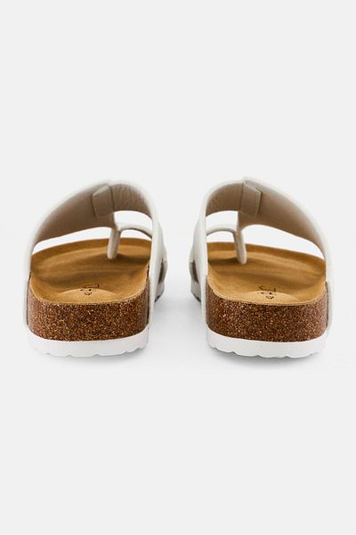 Algspar Men Slip On Cork Sandals, White
