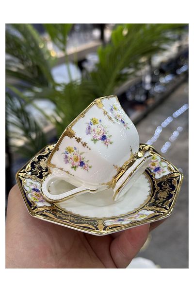 ROY KING Luxury Bone China Porcelain 6 Liters 9 Kochçuba Retro Cup Set