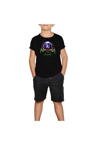 Z zepplin Tricou negru pentru copii Mysterio și Spider-man