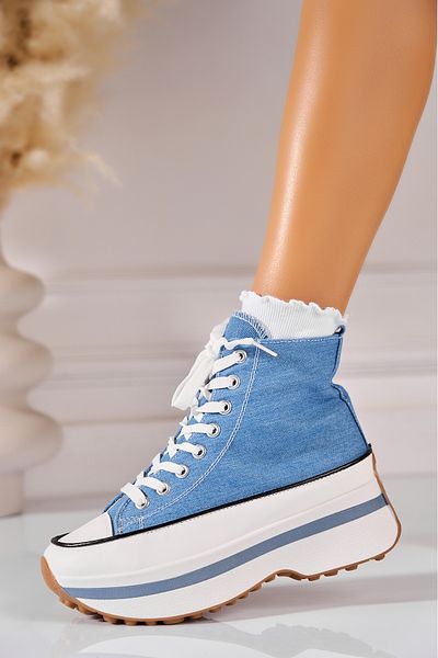 Joana Sneakersi dama Textil Albastri Dekota
