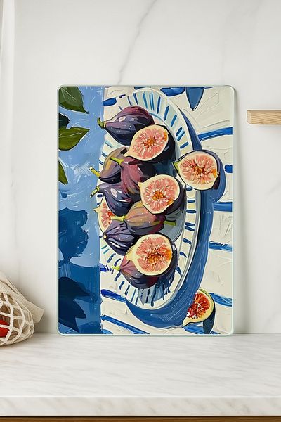 huhuli Glass Cutting Board 20X30 cm |   Tempered Glass |   Hygienic and Durable Kitchen Utensil