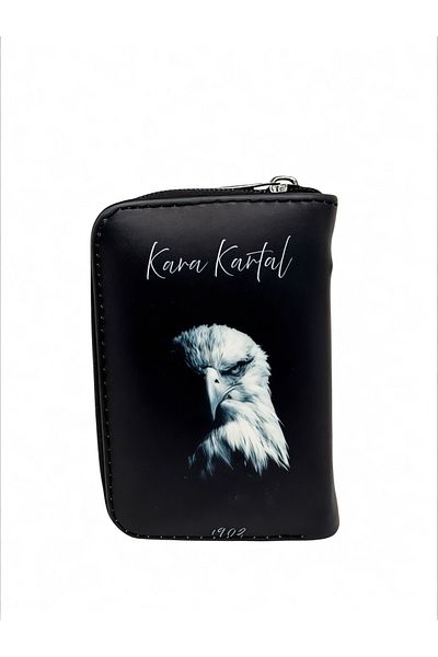 sinbEsg Special Design Black Eagle Visual Zippered Coin Compartment Card Holder Children & Teenager Wallet