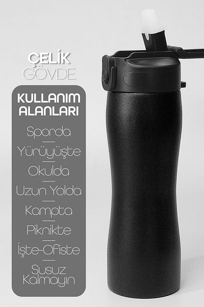 Telvesse Sports Flask |   304 Steel |   Drinker |   Black |   1158