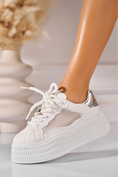 Joana Sneakersi dama Piele Ecologica Argintii Jozy