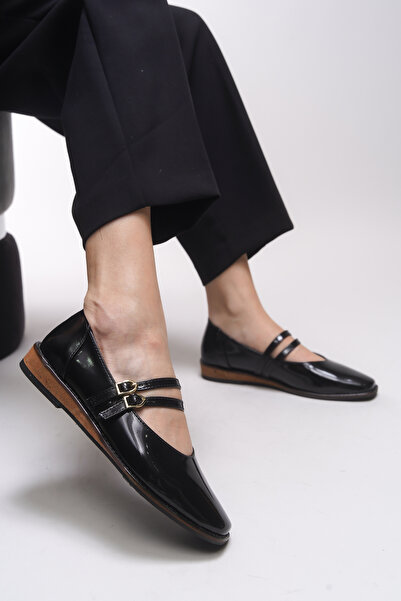 Riccon Sephlynthi Women's Ballerinas 0012202   Black Patent Leather