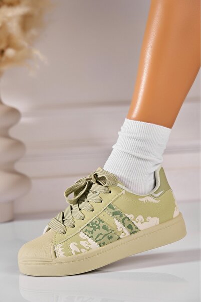 Joana Γυναικεία Adidas Πράσινα Οικολογικά Δερμάτινα Anezka