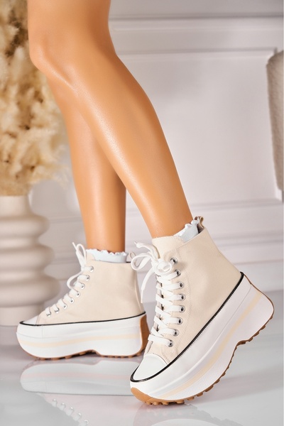 Joana Sneakersi dama Textil Bej Dekota