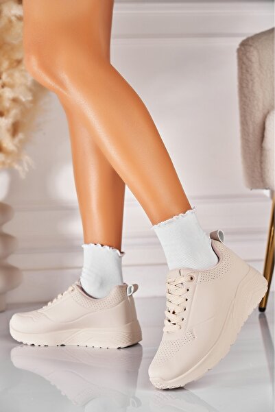 Joana Γυναικεία Adidas Μπεζ Οικολογικό Δέρμα Nafisa