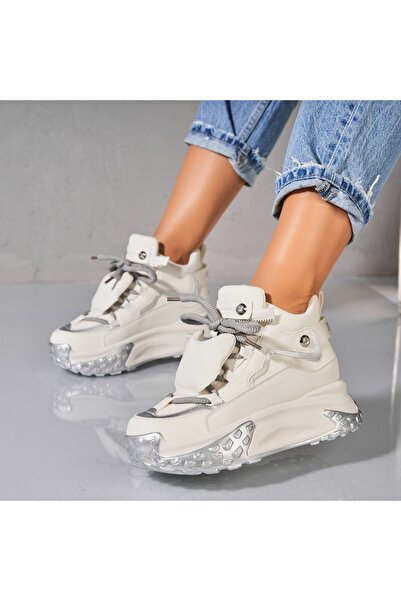 Joana Γυναικεία Αθλητικά Παπούτσια Οικολογικού Δέρματος Λευκό Zalina