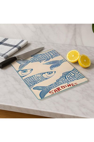 huhuli Glass Cutting Board 20X30 cm |   Tempered Glass |   Hygienic and Durable Kitchen Utensil