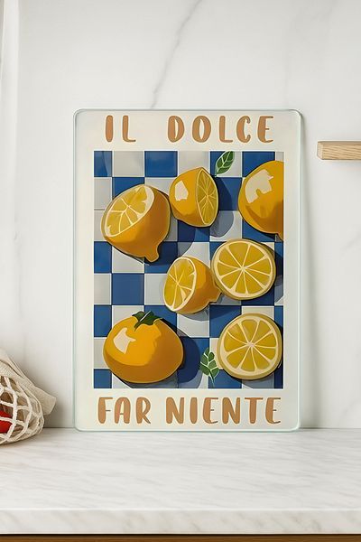 huhuli Glass Cutting Board 20X30 cm |   Tempered Glass |   Hygienic and Durable Kitchen Utensil