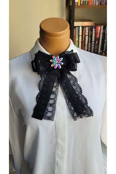 LO ADORO Women's Vintage Tie Special Edition Bow Tie Women's Collar Brooch