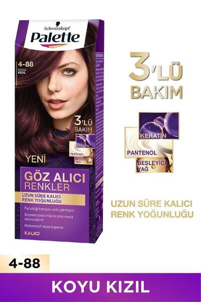 Palette Göz Alıcı Renkler Saç Boyası No: 4.88 Koyu Kızıl