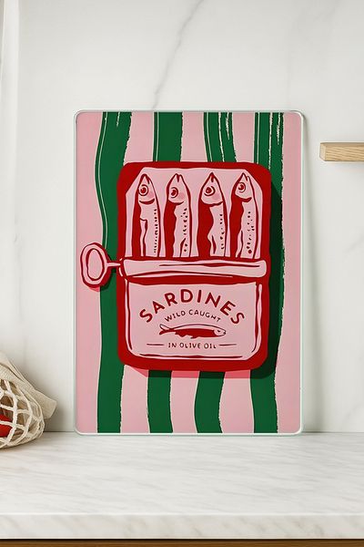 huhuli Glass Cutting Board 20X30 cm |   Tempered Glass |   Hygienic and Durable Kitchen Utensil