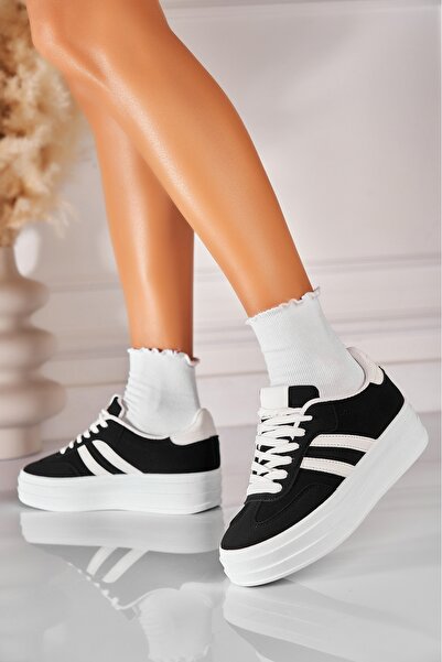 Joana Γυναικεία Adidas Eco Leather Μαύρα Lanora2