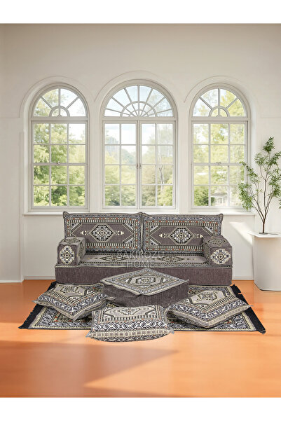 BAKIRÖZÜ HOME Şark Köşesi Takımı (20 CM MİNDER KALINLIĞI) Gri Yahyalı Modeli