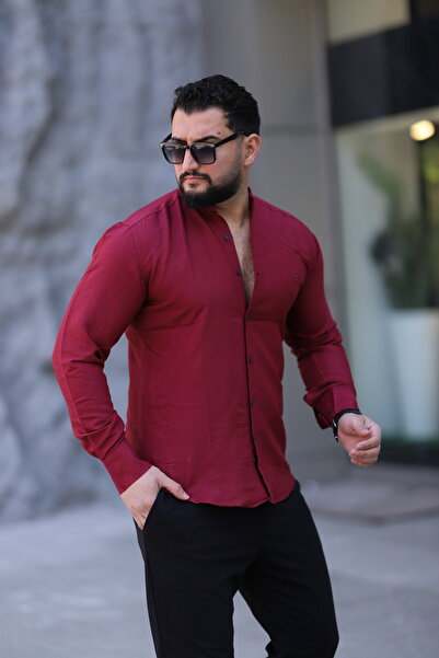 Klothy قميص كاهيم كولور رامي كتان للرجال 039