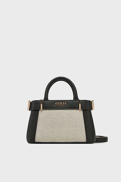 Guess حقيبة Anadela Mini Satchel للسيدات باللون الأسود Hwag9633760-ntb