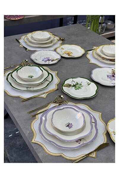 ROY KING Bone China Porselen 24 Parça Flore Asorti Yemek Takımı