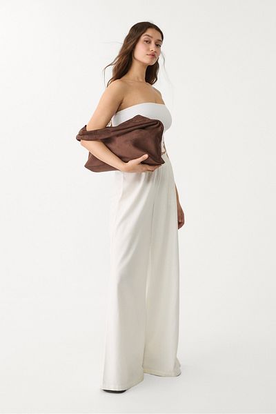 Stradivarius Faux Suede Shoulder Bag