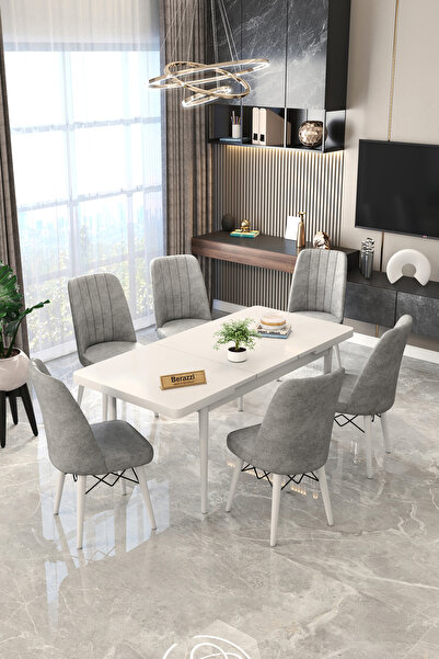 Won series Pop-up Table Chair Set for 6 Persons Kitchen Table Set Dining Table Table Set