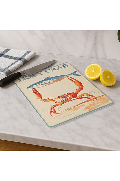 huhuli Glass Cutting Board 20X30 cm |   Tempered Glass |   Hygienic and Durable Kitchen Utensil