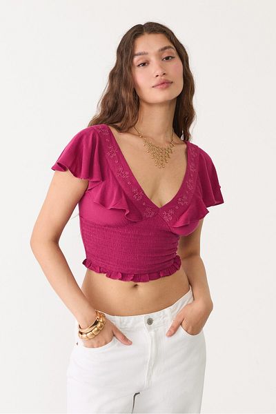 Stradivarius Flowing Short Sleeve Top