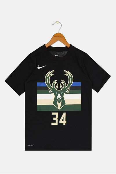 Nike Kids Boy Nike x NBA Crew Neck Short Sleeves Training T-Shirt, Black