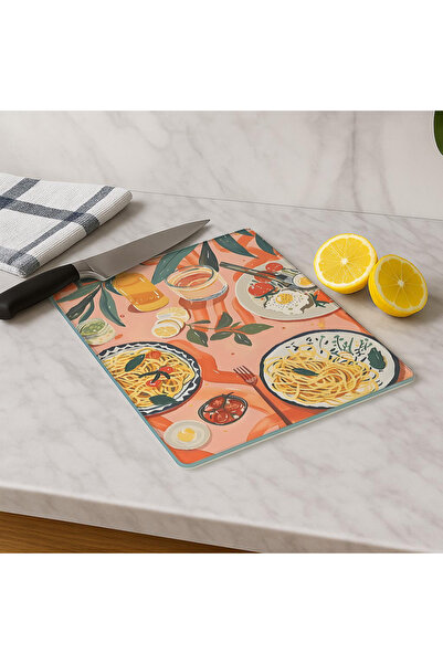 huhuli لوح تقطيع زجاجي 20x30 سم |   الزجاج المقسى |   أدوات المطبخ صحية ودائمة