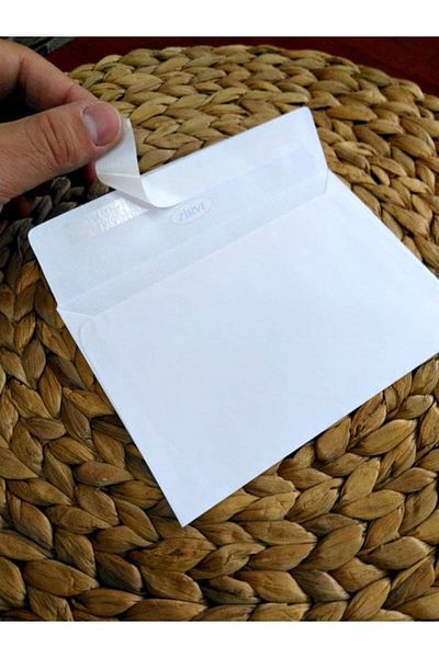 NEON PLUS 50 Pieces Self Adhesive Envelope Invitation Money Document Wedding Henna Engagement Circumcision 16,3cm X 11,5cm
