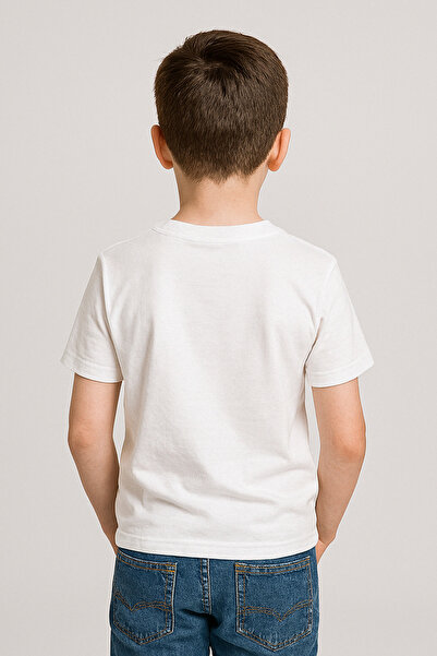 Let's Wear Astronaut Skateboard Printed Boys' T-Shirt