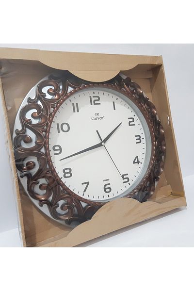 renkli çiçekler Wall Clock White Round 35 cm Wall Clock