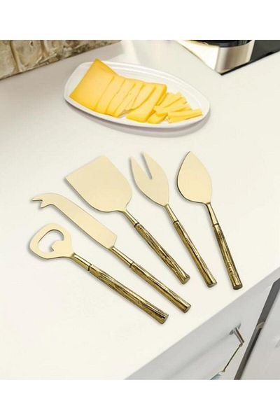 The Mia Goldy Cheese Serving Set 5 Pieces CKB0181