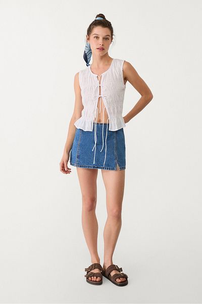 Stradivarius Mini skort with slits
