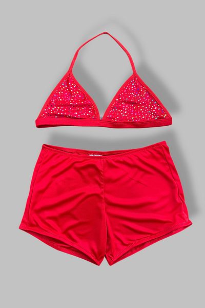 Nilmay mayo Girl's Bikini Set with Shorts