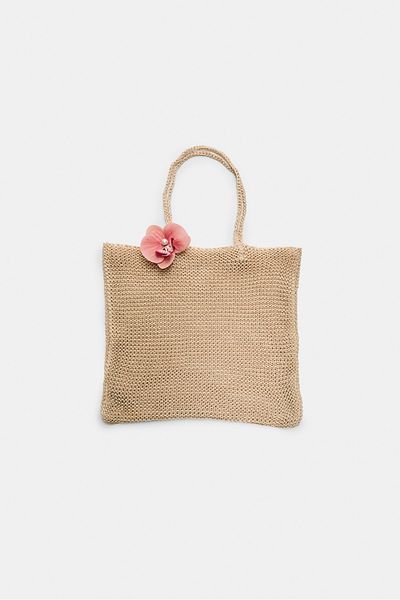 Stradivarius Floral crochet bag