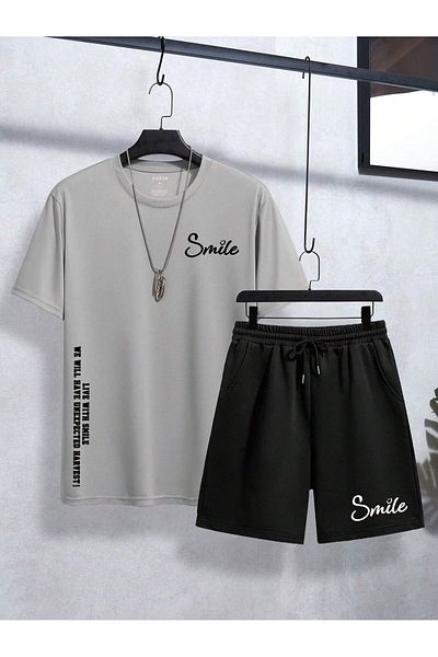 macklin Design Printed Oversize Tshirt and Shorts 2-Piece Bottom Top Set