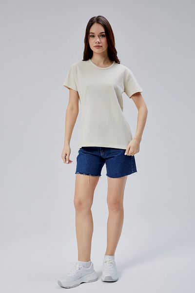 M MOONCOVER Γυναικείο T-Shirt Basic Textured