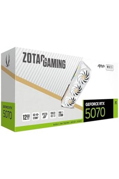 Zotac GeForce RTX 5070 AMP White Edition - Gaming Graphics Card