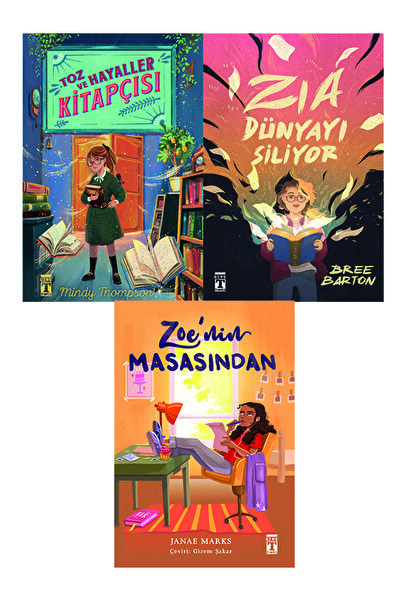 Genç Timaş 5.6.7. Sınıf Okuma Seti 3 Kitap Toz ve Hayaller Kitapçısı-Zia Düny...