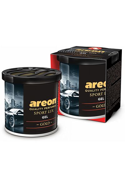 Areon Sport Lux Gold Gel Air Freshener 80 g, Long-Lasting & Adjustable Scent - GSL-01