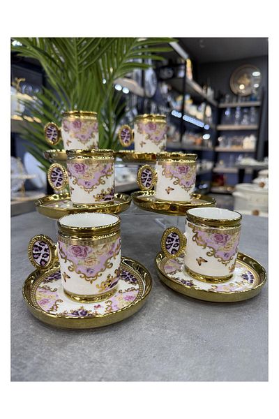 ACAR Set of Cups Lux Caviar Porcelain 6 L, Purple