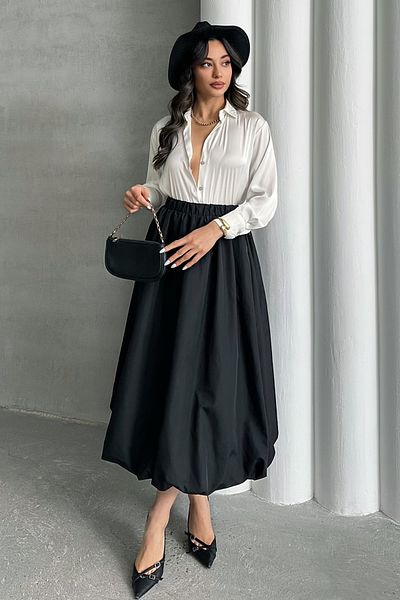 MD trend Fusta de parașuta cu talie elastică pentru femei