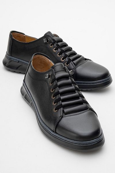 maximoda Genuine Leather, Laceless, Elastic, Easy to Wear, Lightweight, Inner Outer Leather Men's Shoes